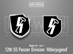 Kitsworld SAV Sticker - Waffen SS - 12th SS Panzer Division 'Hitlerjugend' 